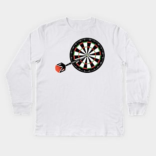 red black target archery design Kids Long Sleeve T-Shirt